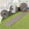 image:imageGiantex 12 FT Wooden Garden Pathway 215 W Roll Out Hardwood Walkway with NonSlip Surface Tools Free Assembly Outdoor Rustic Decorative Boardwalk Flooring Pavers for Backyard Carbonized BrownAsh Gray