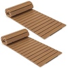 image:imageGiantex 12 FT Wooden Garden Pathway 215 W Roll Out Hardwood Walkway with NonSlip Surface Tools Free Assembly Outdoor Rustic Decorative Boardwalk Flooring Pavers for Backyard Carbonized BrownNatural Oak