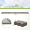 image:imageGiantex 12 FT Wooden Garden Pathway 215 W Roll Out Hardwood Walkway with NonSlip Surface Tools Free Assembly Outdoor Rustic Decorative Boardwalk Flooring Pavers for Backyard Carbonized BrownAsh Gray