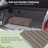 image:imageGiantex 12 FT Wooden Garden Pathway 215 W Roll Out Hardwood Walkway with NonSlip Surface Tools Free Assembly Outdoor Rustic Decorative Boardwalk Flooring Pavers for Backyard Carbonized BrownAsh Gray