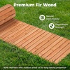 image:imageGiantex 12 FT Wooden Garden Pathway 215 W Roll Out Hardwood Walkway with NonSlip Surface Tools Free Assembly Outdoor Rustic Decorative Boardwalk Flooring Pavers for Backyard Carbonized BrownGolden Teak