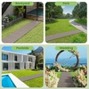 image:imageGiantex 12 FT Wooden Garden Pathway 215 W Roll Out Hardwood Walkway with NonSlip Surface Tools Free Assembly Outdoor Rustic Decorative Boardwalk Flooring Pavers for Backyard Carbonized BrownAsh Gray