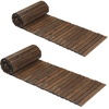 image:imageGiantex 12 FT Wooden Garden Pathway 215 W Roll Out Hardwood Walkway with NonSlip Surface Tools Free Assembly Outdoor Rustic Decorative Boardwalk Flooring Pavers for Backyard Carbonized BrownCarbonized Brown