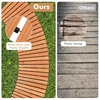 image:imageGiantex 12 FT Wooden Garden Pathway 215 W Roll Out Hardwood Walkway with NonSlip Surface Tools Free Assembly Outdoor Rustic Decorative Boardwalk Flooring Pavers for Backyard Carbonized BrownGolden Teak