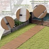 image:imageGiantex 12 FT Wooden Garden Pathway 215 W Roll Out Hardwood Walkway with NonSlip Surface Tools Free Assembly Outdoor Rustic Decorative Boardwalk Flooring Pavers for Backyard Carbonized BrownNatural Oak