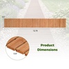 image:imageGiantex 12 FT Wooden Garden Pathway 215 W Roll Out Hardwood Walkway with NonSlip Surface Tools Free Assembly Outdoor Rustic Decorative Boardwalk Flooring Pavers for Backyard Carbonized BrownGolden Teak