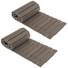 image:imageGiantex 12 FT Wooden Garden Pathway 215 W Roll Out Hardwood Walkway with NonSlip Surface Tools Free Assembly Outdoor Rustic Decorative Boardwalk Flooring Pavers for Backyard Carbonized BrownAsh Gray