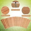 image:imageGiantex 12 FT Wooden Garden Pathway 215 W Roll Out Hardwood Walkway with NonSlip Surface Tools Free Assembly Outdoor Rustic Decorative Boardwalk Flooring Pavers for Backyard Carbonized BrownGolden Teak