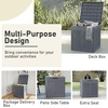 image:imageGiantex 25 Gallon Outdoor Storage Box PP Deck Container with Rattan Patterns amp Lockable Lid AllWeather Patio Plastic Storage Bin for Package Delivery Garden Tools Patio Cushions BlackGrey