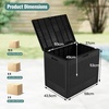 image:imageGiantex 25 Gallon Outdoor Storage Box PP Deck Container with Rattan Patterns amp Lockable Lid AllWeather Patio Plastic Storage Bin for Package Delivery Garden Tools Patio Cushions BlackBlack