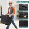 image:imageGiantex 25 Gallon Outdoor Storage Box PP Deck Container with Rattan Patterns amp Lockable Lid AllWeather Patio Plastic Storage Bin for Package Delivery Garden Tools Patio Cushions BlackBrown