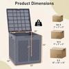 image:imageGiantex 25 Gallon Outdoor Storage Box PP Deck Container with Rattan Patterns amp Lockable Lid AllWeather Patio Plastic Storage Bin for Package Delivery Garden Tools Patio Cushions BlackGrey