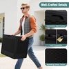 image:imageGiantex 25 Gallon Outdoor Storage Box PP Deck Container with Rattan Patterns amp Lockable Lid AllWeather Patio Plastic Storage Bin for Package Delivery Garden Tools Patio Cushions BlackBlack