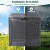image:imageGiantex 25 Gallon Outdoor Storage Box PP Deck Container with Rattan Patterns amp Lockable Lid AllWeather Patio Plastic Storage Bin for Package Delivery Garden Tools Patio Cushions BlackGrey
