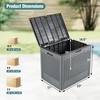image:imageGiantex 25 Gallon Outdoor Storage Box PP Deck Container with Rattan Patterns amp Lockable Lid AllWeather Patio Plastic Storage Bin for Package Delivery Garden Tools Patio Cushions BlackGrey