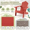 image:imageGiantex Kids Adirondack Chair AllWeather HIPS Childrens Outdoor Chair with Tilted High Backrest Toddler Beach Chair for Garden Patio Backyard Kids Lawn Chairs for Age 37 2GrayRedcurved Top Back