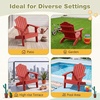 image:imageGiantex Kids Adirondack Chair AllWeather HIPS Childrens Outdoor Chair with Tilted High Backrest Toddler Beach Chair for Garden Patio Backyard Kids Lawn Chairs for Age 37 2GrayRedcurved Top Back