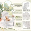 image:imageGiantex Kids Adirondack Chair AllWeather HIPS Childrens Outdoor Chair with Tilted High Backrest Toddler Beach Chair for Garden Patio Backyard Kids Lawn Chairs for Age 37 2GrayWhitecurved Top Back