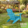 image:imageGiantex Kids Adirondack Chair AllWeather HIPS Childrens Outdoor Chair with Tilted High Backrest Toddler Beach Chair for Garden Patio Backyard Kids Lawn Chairs for Age 37 2GrayTurquoiseflat Top Back