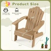 image:imageGiantex Kids Adirondack Chair AllWeather HIPS Childrens Outdoor Chair with Tilted High Backrest Toddler Beach Chair for Garden Patio Backyard Kids Lawn Chairs for Age 37 2GrayTeakcurved Top Back