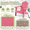 image:imageGiantex Kids Adirondack Chair AllWeather HIPS Childrens Outdoor Chair with Tilted High Backrest Toddler Beach Chair for Garden Patio Backyard Kids Lawn Chairs for Age 37 2GrayPinkcurved Top Back