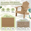 image:imageGiantex Kids Adirondack Chair AllWeather HIPS Childrens Outdoor Chair with Tilted High Backrest Toddler Beach Chair for Garden Patio Backyard Kids Lawn Chairs for Age 37 2GrayTeakcurved Top Back