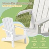 image:imageGiantex Kids Adirondack Chair AllWeather HIPS Childrens Outdoor Chair with Tilted High Backrest Toddler Beach Chair for Garden Patio Backyard Kids Lawn Chairs for Age 37 2GrayWhiteflat Top Back