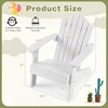 image:imageGiantex Kids Adirondack Chair AllWeather HIPS Childrens Outdoor Chair with Tilted High Backrest Toddler Beach Chair for Garden Patio Backyard Kids Lawn Chairs for Age 37 2GrayWhitecurved Top Back
