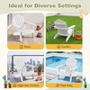 image:imageGiantex Kids Adirondack Chair AllWeather HIPS Childrens Outdoor Chair with Tilted High Backrest Toddler Beach Chair for Garden Patio Backyard Kids Lawn Chairs for Age 37 2GrayWhitecurved Top Back
