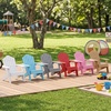 image:imageGiantex Kids Adirondack Chair AllWeather HIPS Childrens Outdoor Chair with Tilted High Backrest Toddler Beach Chair for Garden Patio Backyard Kids Lawn Chairs for Age 37 2GrayRedcurved Top Back