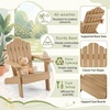 image:imageGiantex Kids Adirondack Chair AllWeather HIPS Childrens Outdoor Chair with Tilted High Backrest Toddler Beach Chair for Garden Patio Backyard Kids Lawn Chairs for Age 37 2GrayTeakcurved Top Back