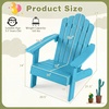 image:imageGiantex Kids Adirondack Chair AllWeather HIPS Childrens Outdoor Chair with Tilted High Backrest Toddler Beach Chair for Garden Patio Backyard Kids Lawn Chairs for Age 37 2GrayTurquoisecurved Top Back