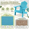 image:imageGiantex Kids Adirondack Chair AllWeather HIPS Childrens Outdoor Chair with Tilted High Backrest Toddler Beach Chair for Garden Patio Backyard Kids Lawn Chairs for Age 37 2GrayTurquoisecurved Top Back