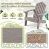 image:imageGiantex Kids Adirondack Chair AllWeather HIPS Childrens Outdoor Chair with Tilted High Backrest Toddler Beach Chair for Garden Patio Backyard Kids Lawn Chairs for Age 37 2GrayGraycurved Top Back
