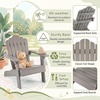 image:imageGiantex Kids Adirondack Chair AllWeather HIPS Childrens Outdoor Chair with Tilted High Backrest Toddler Beach Chair for Garden Patio Backyard Kids Lawn Chairs for Age 37 2GrayGraycurved Top Back
