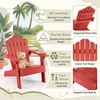 image:imageGiantex Kids Adirondack Chair AllWeather HIPS Childrens Outdoor Chair with Tilted High Backrest Toddler Beach Chair for Garden Patio Backyard Kids Lawn Chairs for Age 37 2GrayRedcurved Top Back