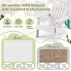 image:imageGiantex Kids Adirondack Chair AllWeather HIPS Childrens Outdoor Chair with Tilted High Backrest Toddler Beach Chair for Garden Patio Backyard Kids Lawn Chairs for Age 37 2GrayWhitecurved Top Back