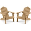 image:imageGiantex Kids Adirondack Chair AllWeather HIPS Childrens Outdoor Chair with Tilted High Backrest Toddler Beach Chair for Garden Patio Backyard Kids Lawn Chairs for Age 37 2GrayTeakcurved Top Back