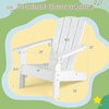 image:imageGiantex Kids Adirondack Chair AllWeather HIPS Childrens Outdoor Chair with Tilted High Backrest Toddler Beach Chair for Garden Patio Backyard Kids Lawn Chairs for Age 37 2GrayWhiteflat Top Back