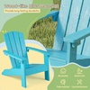 image:imageGiantex Kids Adirondack Chair AllWeather HIPS Childrens Outdoor Chair with Tilted High Backrest Toddler Beach Chair for Garden Patio Backyard Kids Lawn Chairs for Age 37 2GrayTurquoiseflat Top Back