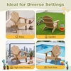 image:imageGiantex Kids Adirondack Chair AllWeather HIPS Childrens Outdoor Chair with Tilted High Backrest Toddler Beach Chair for Garden Patio Backyard Kids Lawn Chairs for Age 37 2GrayTeakcurved Top Back