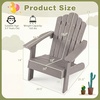 image:imageGiantex Kids Adirondack Chair AllWeather HIPS Childrens Outdoor Chair with Tilted High Backrest Toddler Beach Chair for Garden Patio Backyard Kids Lawn Chairs for Age 37 2GrayGraycurved Top Back