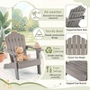 image:imageGiantex Kids Adirondack Chair AllWeather HIPS Childrens Outdoor Chair with Tilted High Backrest Toddler Beach Chair for Garden Patio Backyard Kids Lawn Chairs for Age 37 2GrayGraycurved Top Back