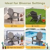 image:imageGiantex Kids Adirondack Chair AllWeather HIPS Childrens Outdoor Chair with Tilted High Backrest Toddler Beach Chair for Garden Patio Backyard Kids Lawn Chairs for Age 37 2GrayGraycurved Top Back