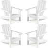 image:imageGiantex Kids Adirondack Chair AllWeather HIPS Childrens Outdoor Chair with Tilted High Backrest Toddler Beach Chair for Garden Patio Backyard Kids Lawn Chairs for Age 37 2GrayWhiteflat Top Back