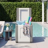 image:imageGiantex Outdoor Deck Box 27 Gallon Patio Container with Lockable Lid Weatherproof Plastic Storage Bin for Packages Garden Tools Cushions Pool Supplies SmallBeigeGrey
