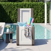 image:imageGiantex Outdoor Deck Box 27 Gallon Patio Container with Lockable Lid Weatherproof Plastic Storage Bin for Packages Garden Tools Cushions Pool Supplies SmallBeigeBeige
