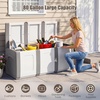 image:imageGiantex Outdoor Deck Box 27 Gallon Patio Container with Lockable Lid Weatherproof Plastic Storage Bin for Packages Garden Tools Cushions Pool Supplies SmallBeigeGrey