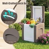 image:imageGiantex Outdoor Deck Box 27 Gallon Patio Container with Lockable Lid Weatherproof Plastic Storage Bin for Packages Garden Tools Cushions Pool Supplies SmallBeigeBeige