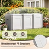image:imageGiantex Outdoor Deck Box 27 Gallon Patio Container with Lockable Lid Weatherproof Plastic Storage Bin for Packages Garden Tools Cushions Pool Supplies SmallBeigeGrey
